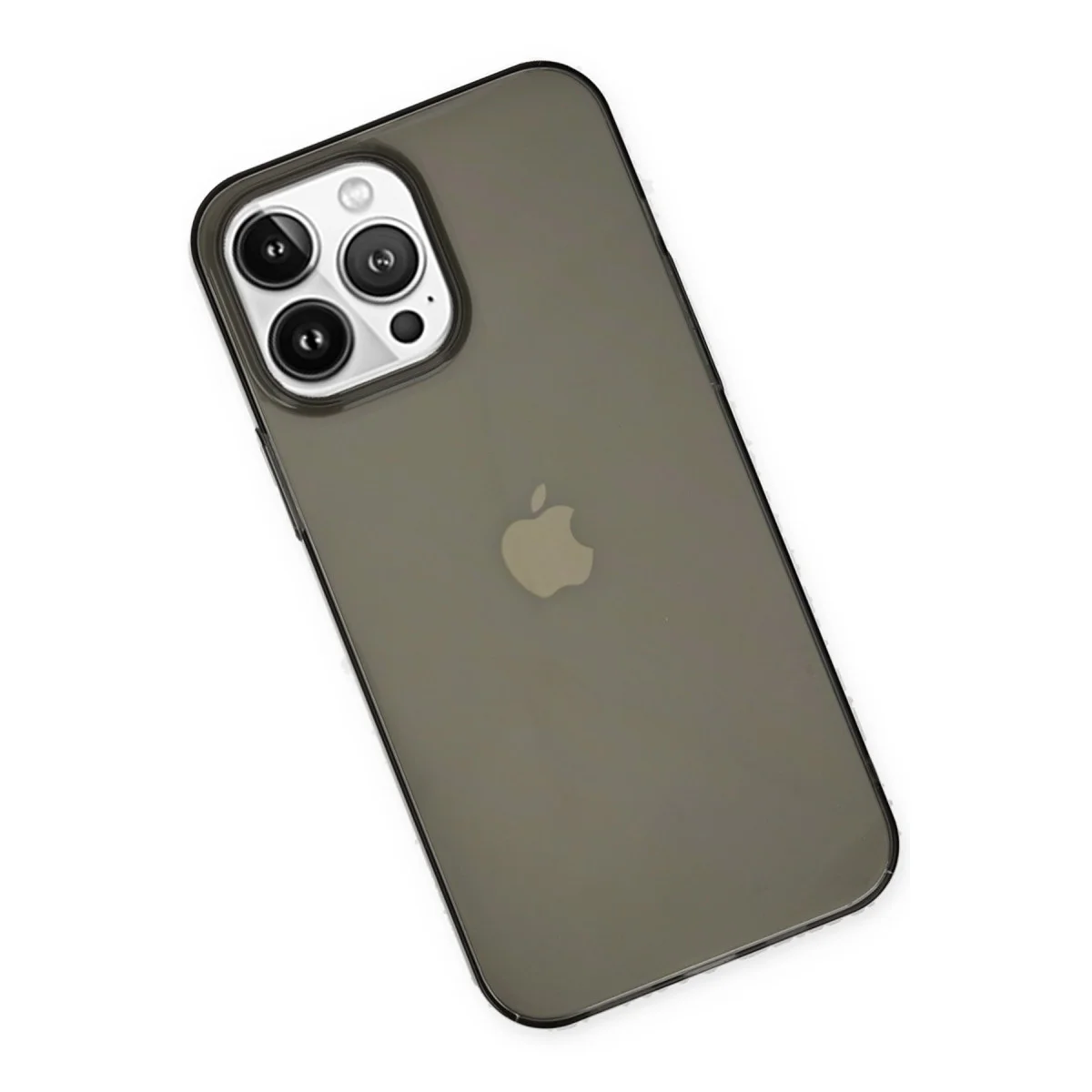 iPhone 14 Pro Kılıf Pc Sert Şeffaf Kapak - Siyah