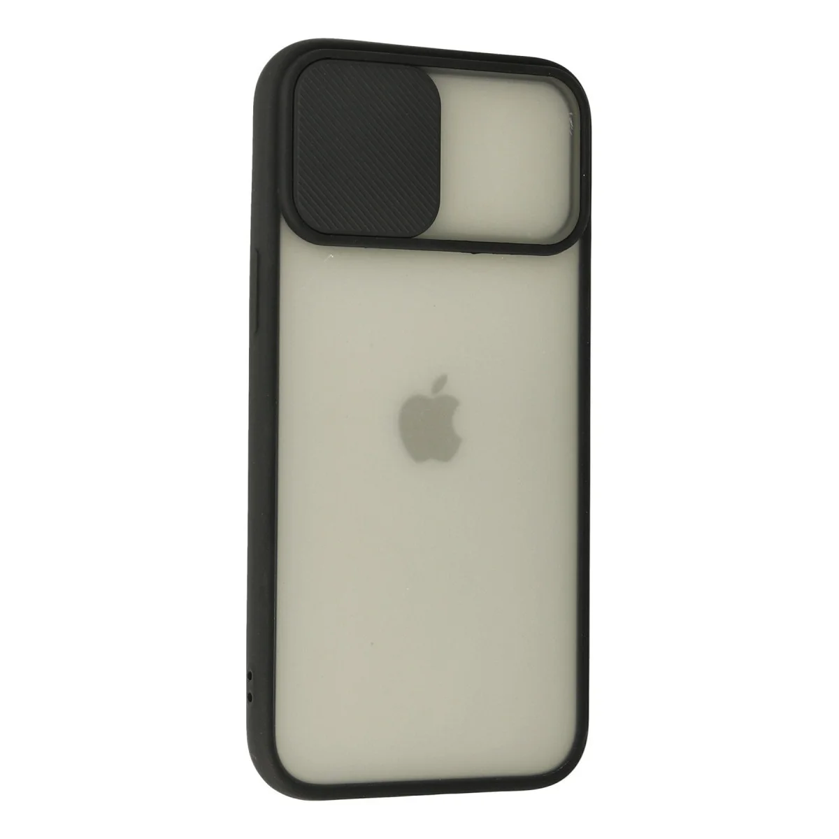 iPhone 12 Pro Max Kılıf Palm Buzlu Kamera Sürgülü Silikon - Siyah