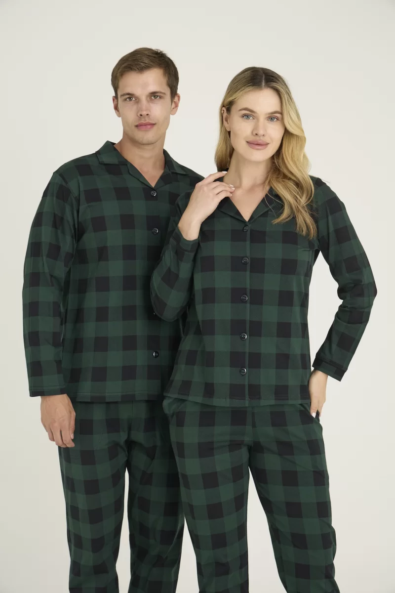 9209 Erkek Apaj Yaka Pijama Takım