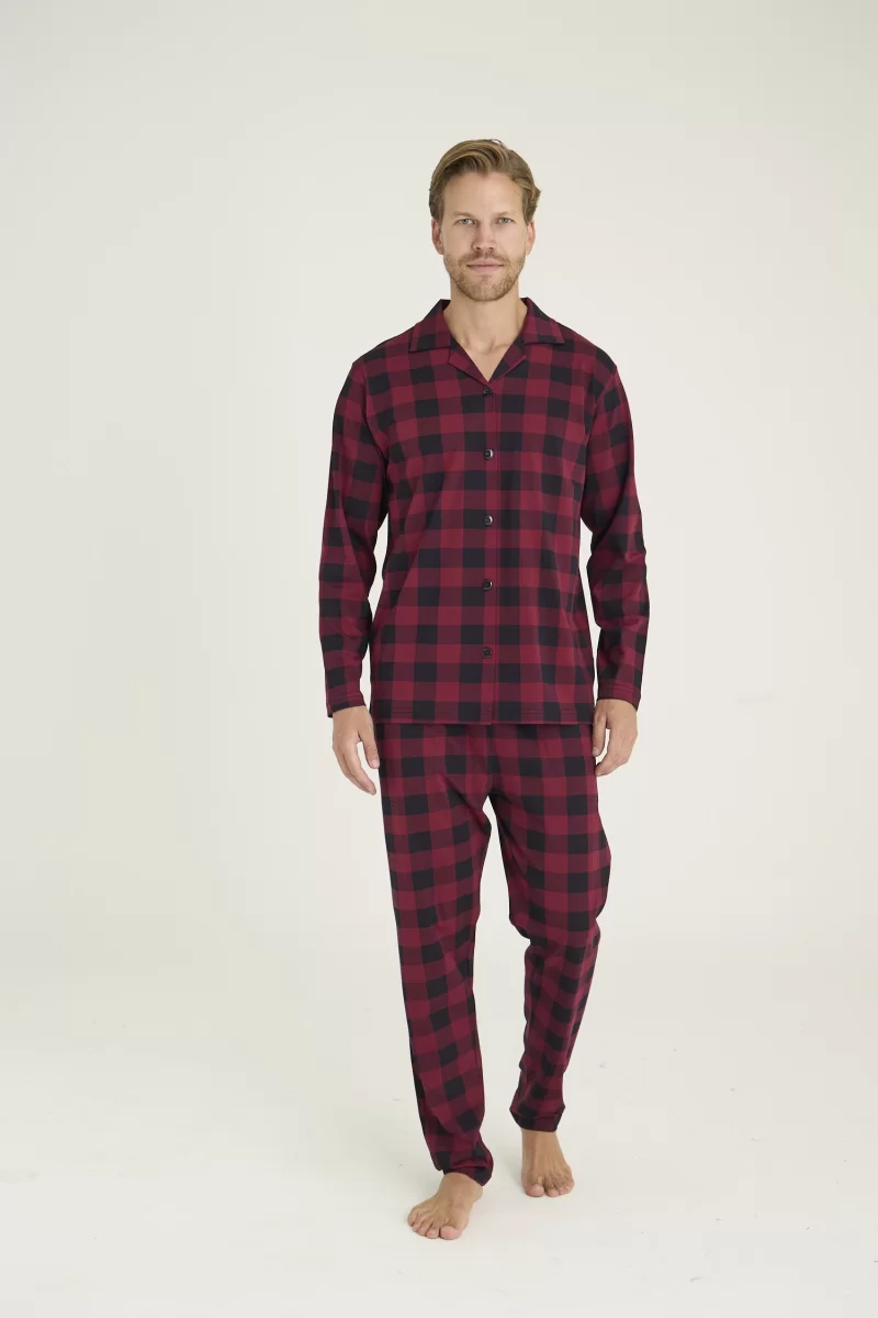 9209 Erkek Apaj Yaka Pijama Takım