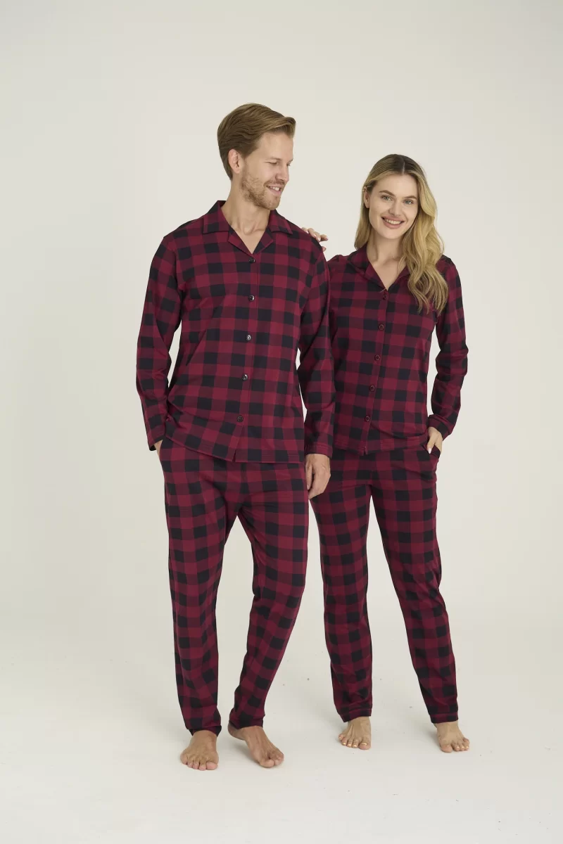 9209-K Kadın Apaj Yaka Pijama Takım