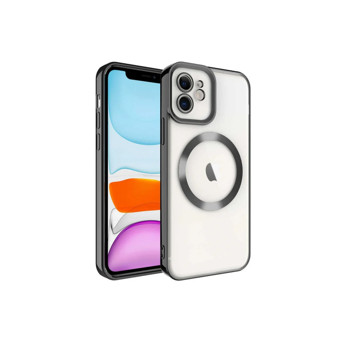 iPhone 12 Kılıf Kross Magneticsafe Kapak - Siyah