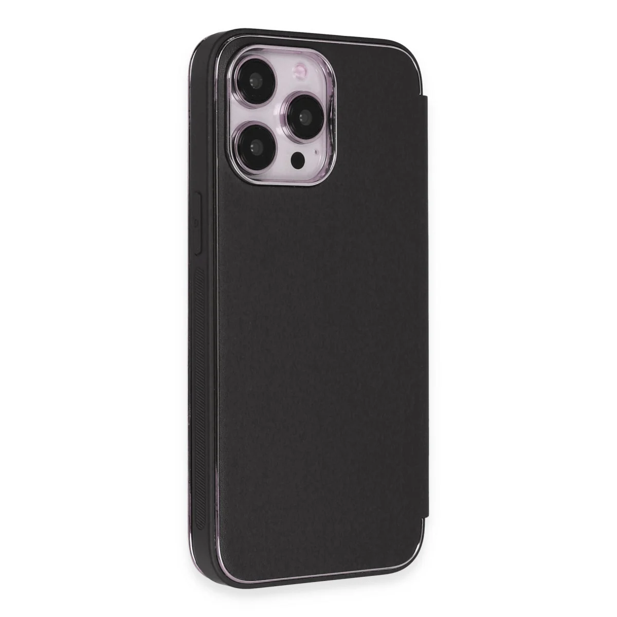 iPhone 13 Pro Kılıf Dolpin Kapaklı - Siyah