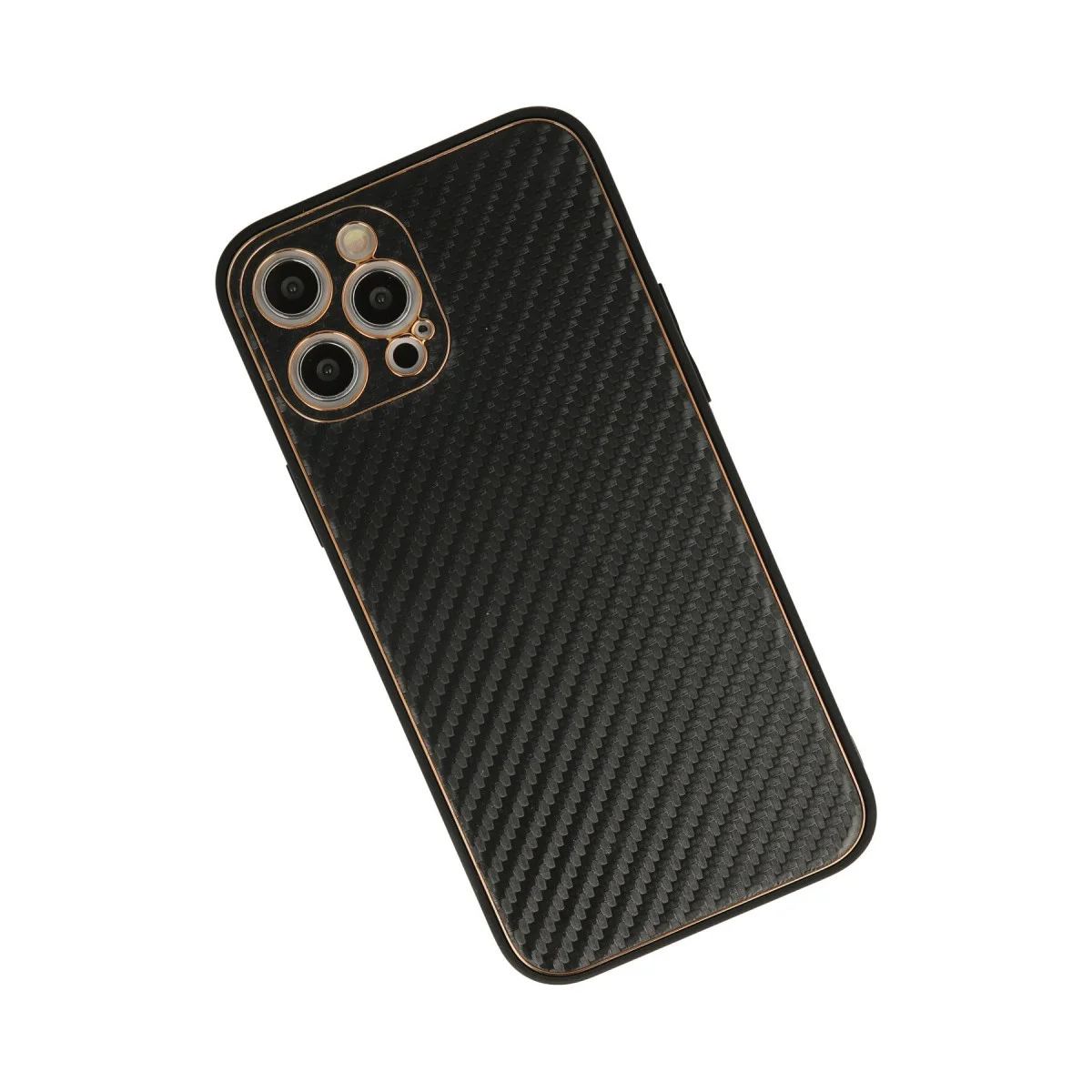 iPhone 12 Pro Max Kılıf Coco Karbon Silikon - Siyah