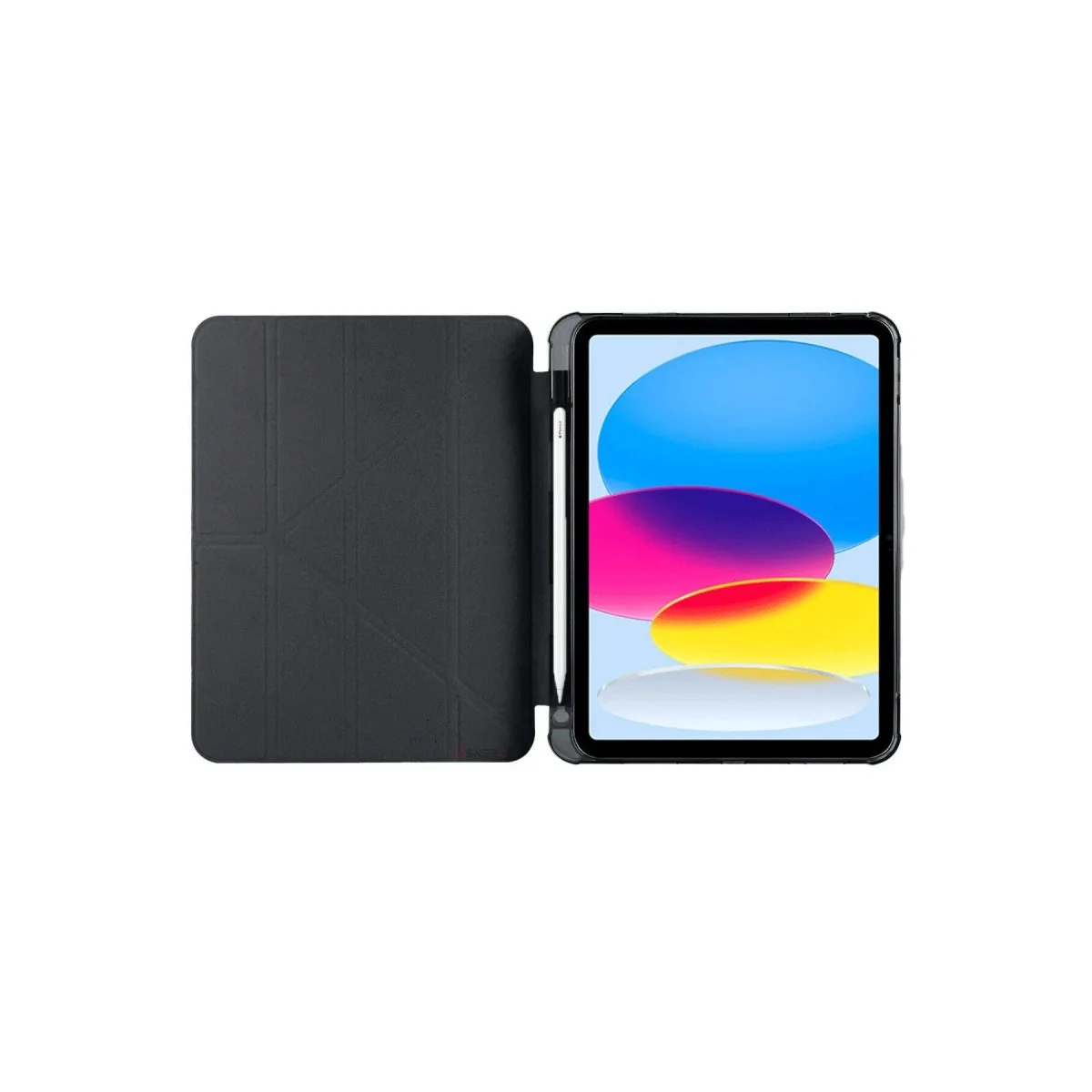 iPad 2022 10.9 (10.nesil) Kılıf Kalemlikli Mars Tablet Kılıfı - Siyah
