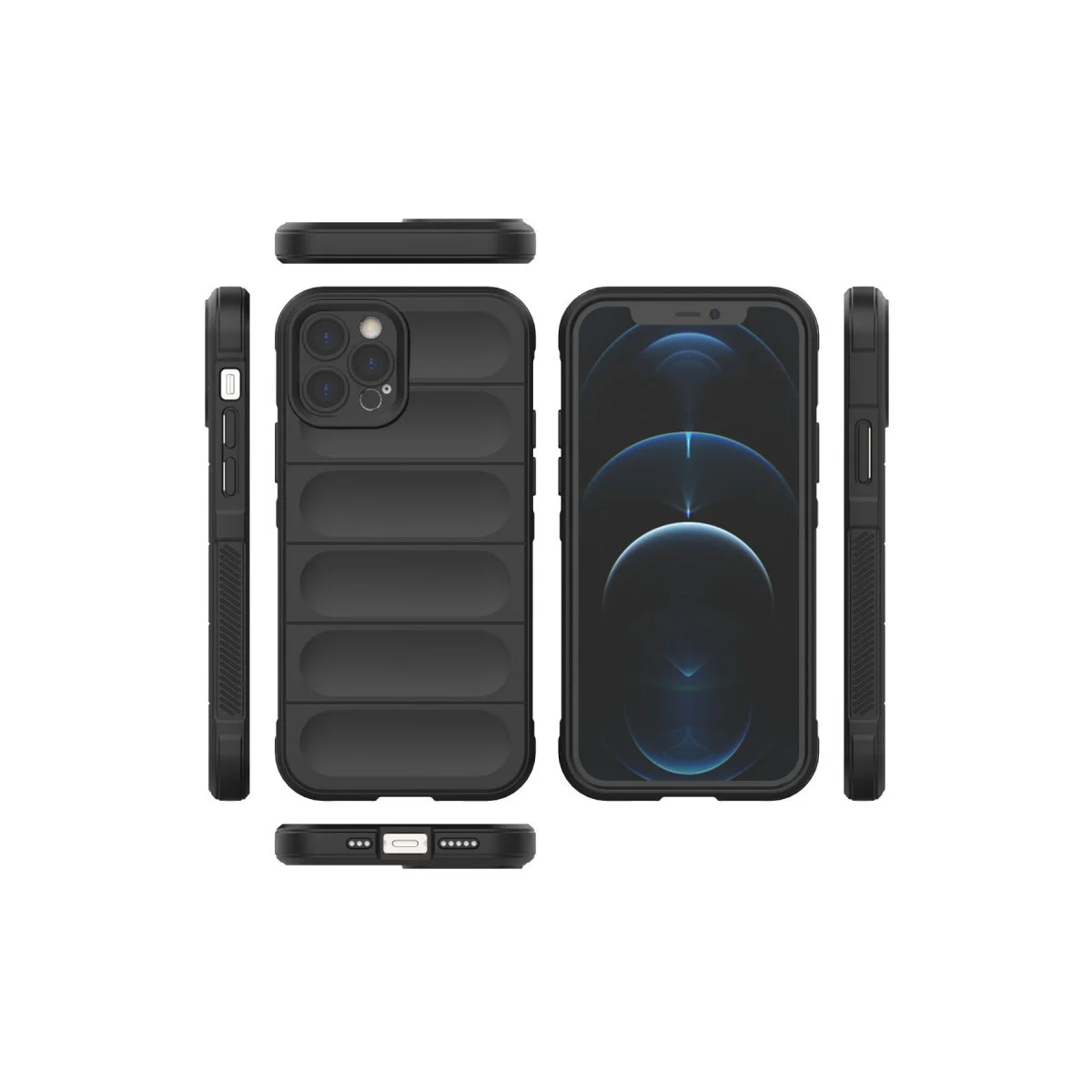 iPhone 12 Pro Kılıf Optimum Silikon - Siyah