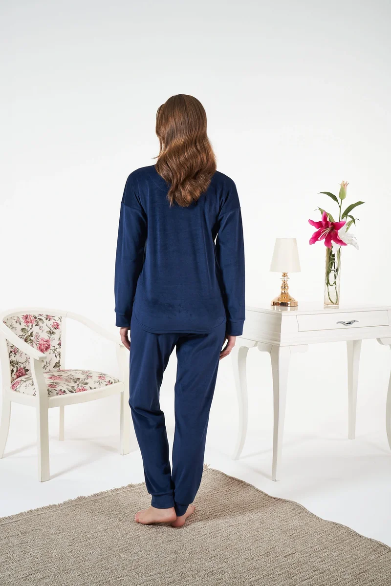 Estiva 25386 Uzun Kol Kadife Pijama Takımı