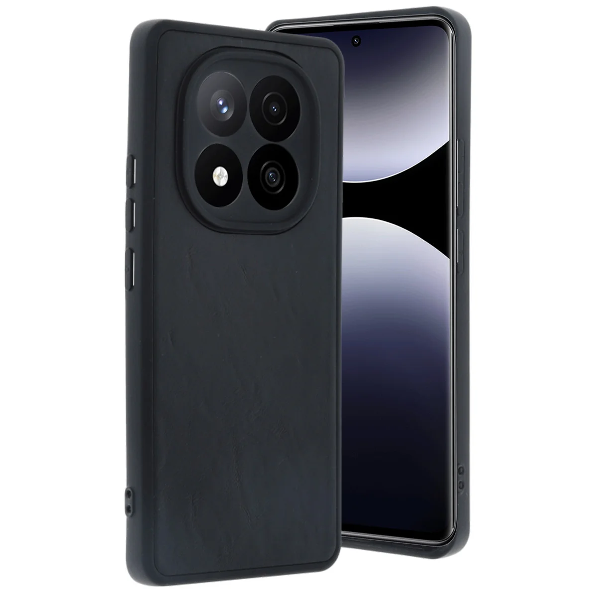 Redmi Note 14 Pro 5G Kılıf Aras Deri Kapak - Siyah