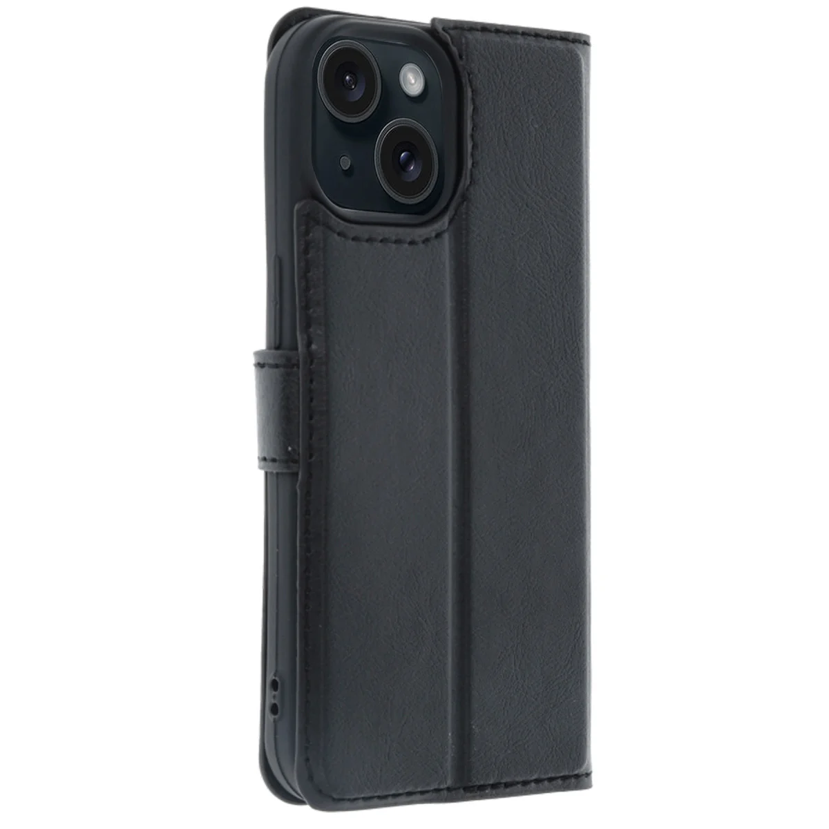 iPhone 15 Trend S Plus Kapaklı Kılıf - Siyah