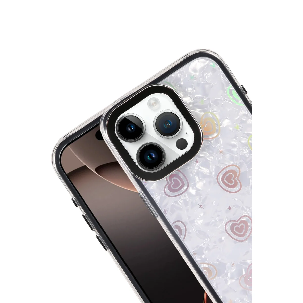 iPhone 15 Pro Max Lumi Desenli Kapak - Siyah