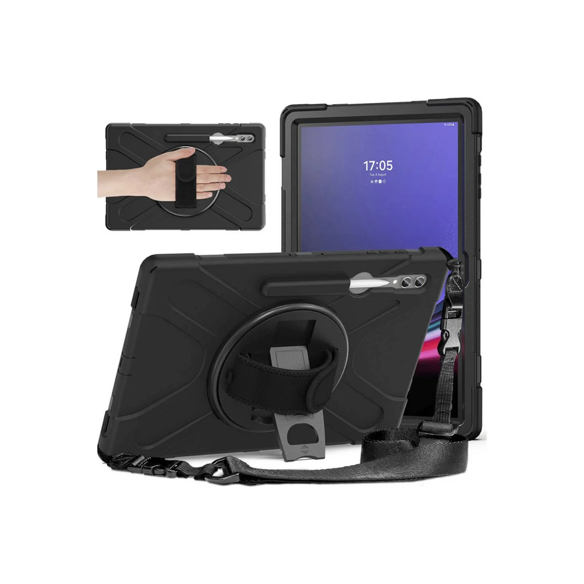 Galaxy X930 Tab S11 Ultra 14.6 Kılıf Amazing Tablet Kapak - Siyah