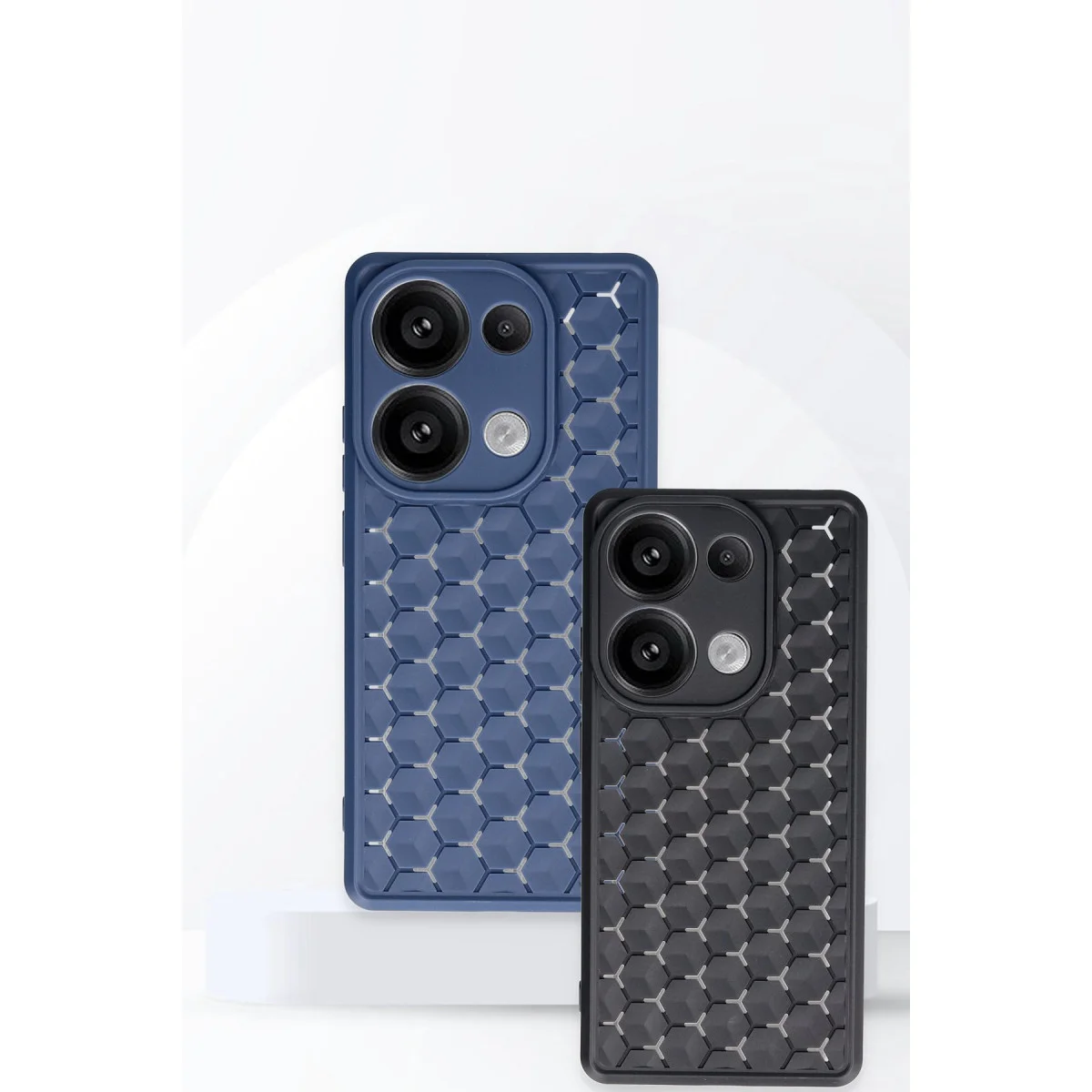 Redmi Note 13 Pro 4G Kılıf Petek Silikon Kapak - Kırmızı
