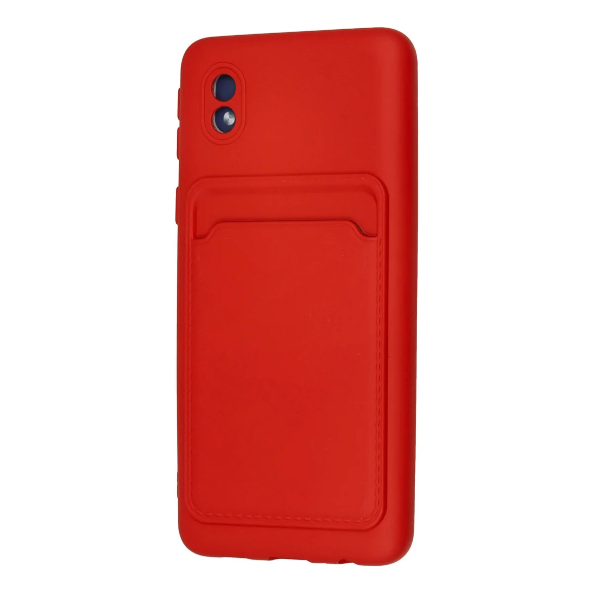 Galaxy A01 Core Kılıf Kelvin Kartvizitli Silikon - Kırmızı