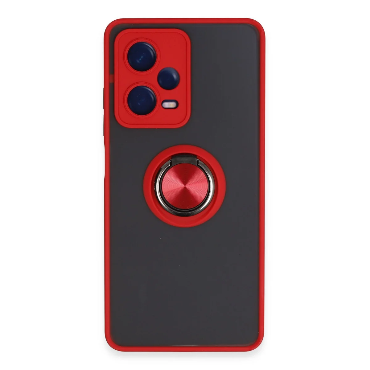Redmi Note 12 5G Kılıf Montreal Yüzüklü Silikon Kapak - Kırmızı