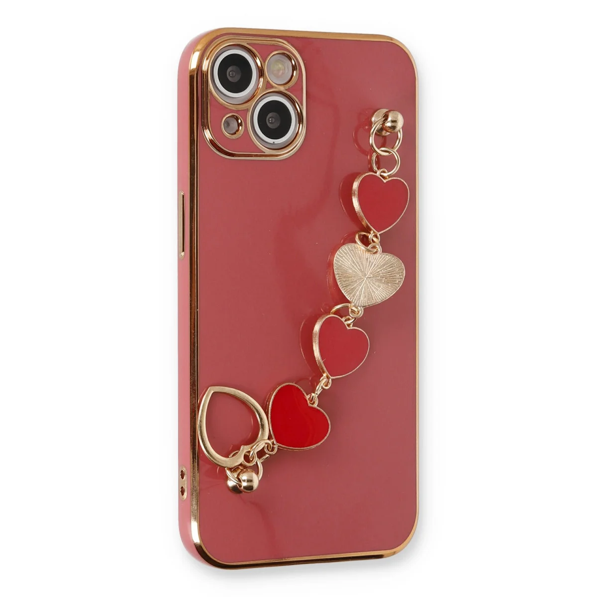 iPhone 14 Plus Kılıf Esila Silikon - Kırmızı