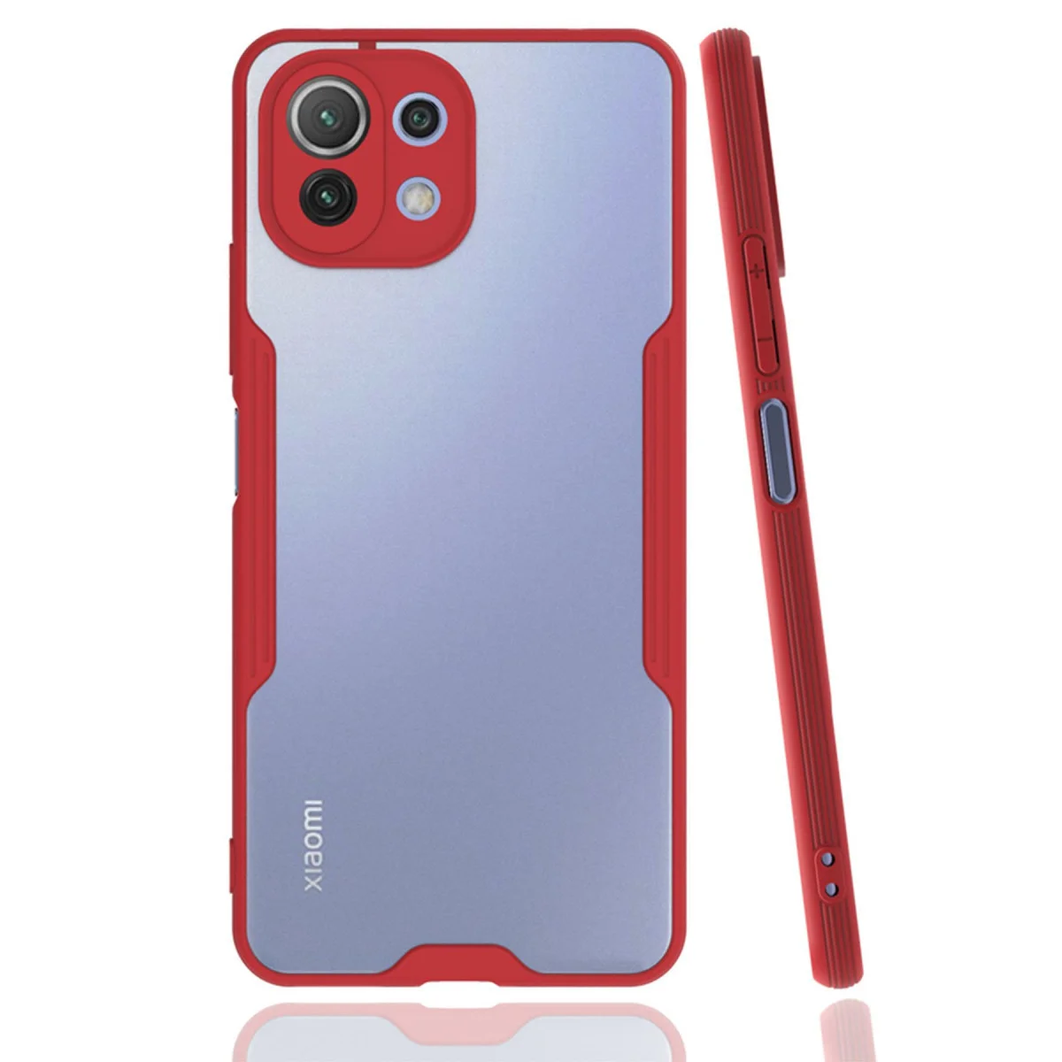 Mİ 11 Lite Kılıf Platin Silikon - Kırmızı