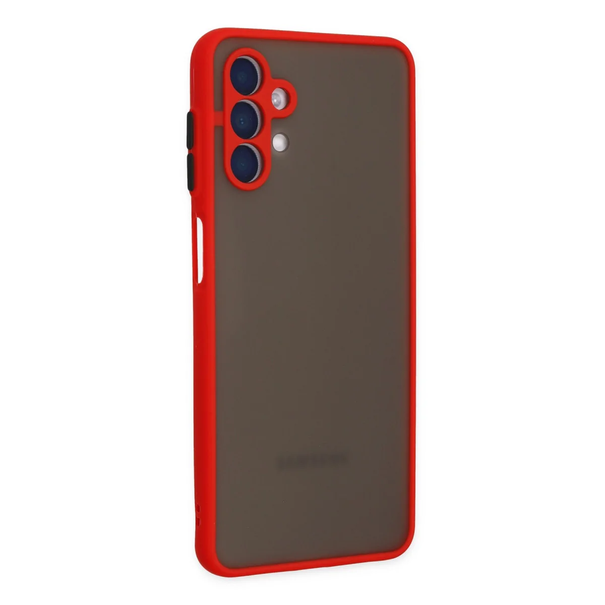 Galaxy A04S Kılıf Montreal Silikon Kapak - Kırmızı