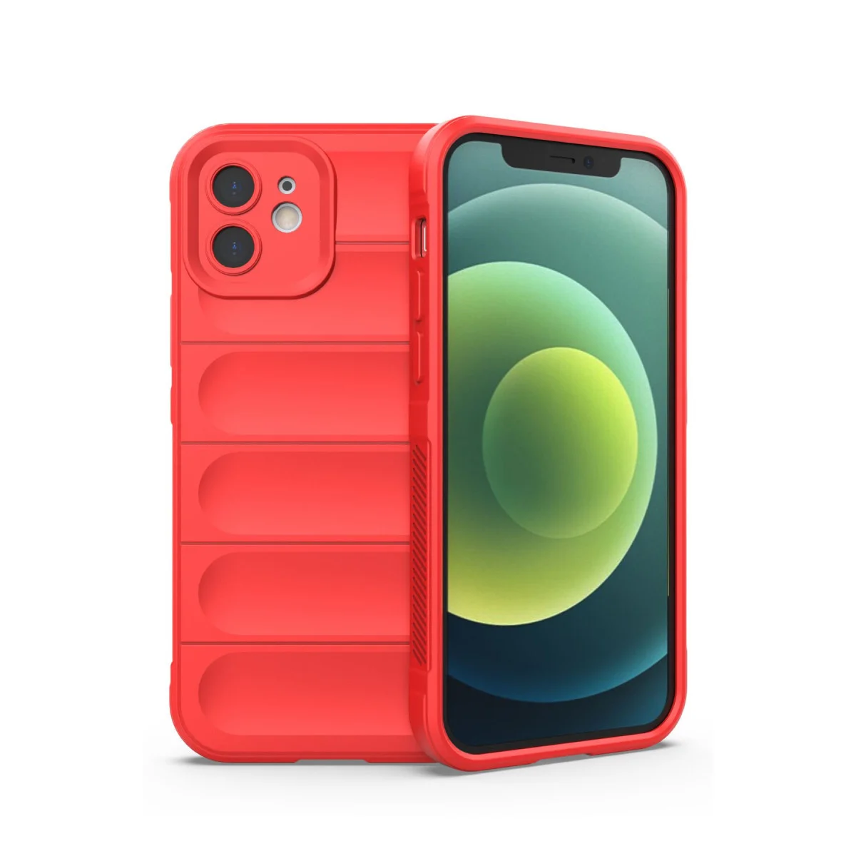 iPhone 12 Kılıf Optimum Silikon - Kırmızı