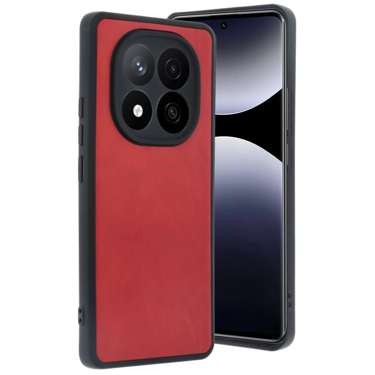 Redmi Note 14 Pro 4G Kılıf Aras Deri Kapak - Kırmızı