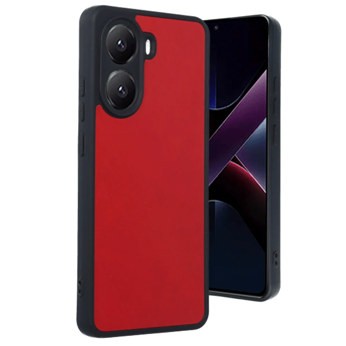 Poco X7 Pro Kılıf Aras Deri Kapak - Kırmızı