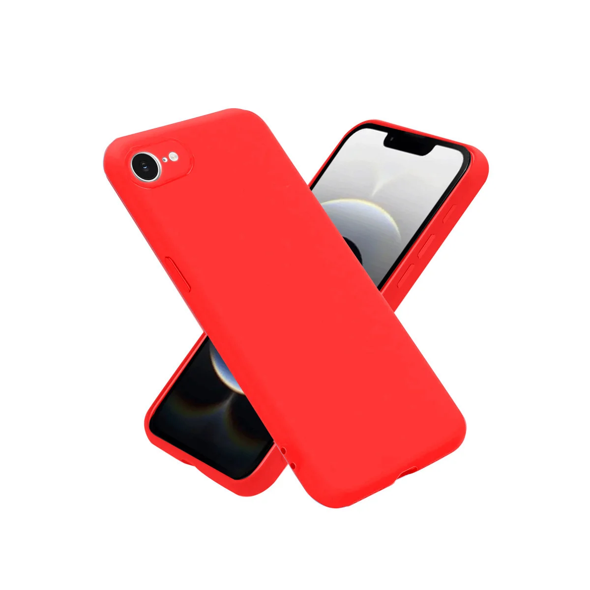 iPhone 16E Kılıf First Silikon - Kırmızı