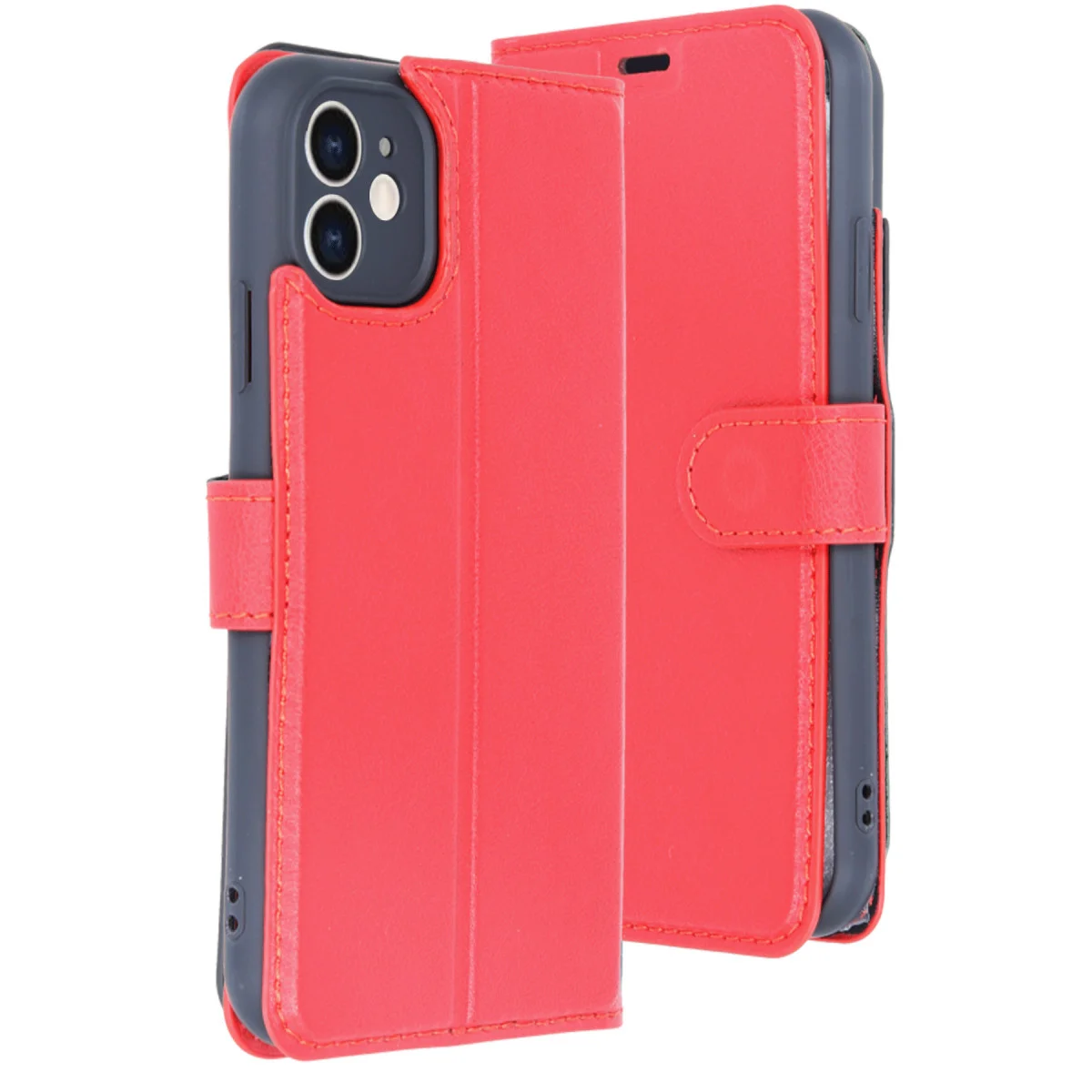 iPhone 11 Kılıf Trend S Plus Kapaklı Kılıf - Kırmızı