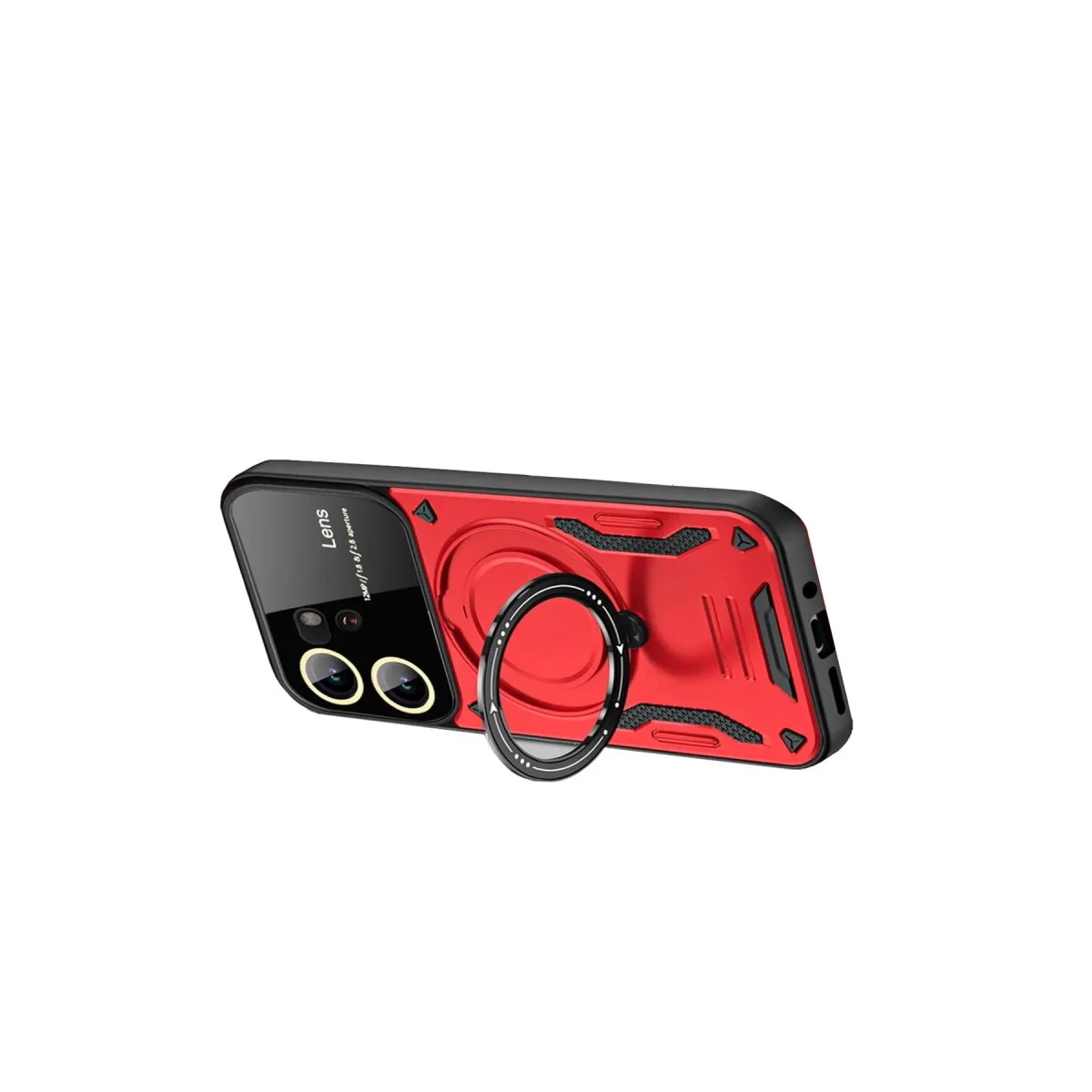 Y16 Kılıf Joy Lens Standlı Kapak - Kırmızı