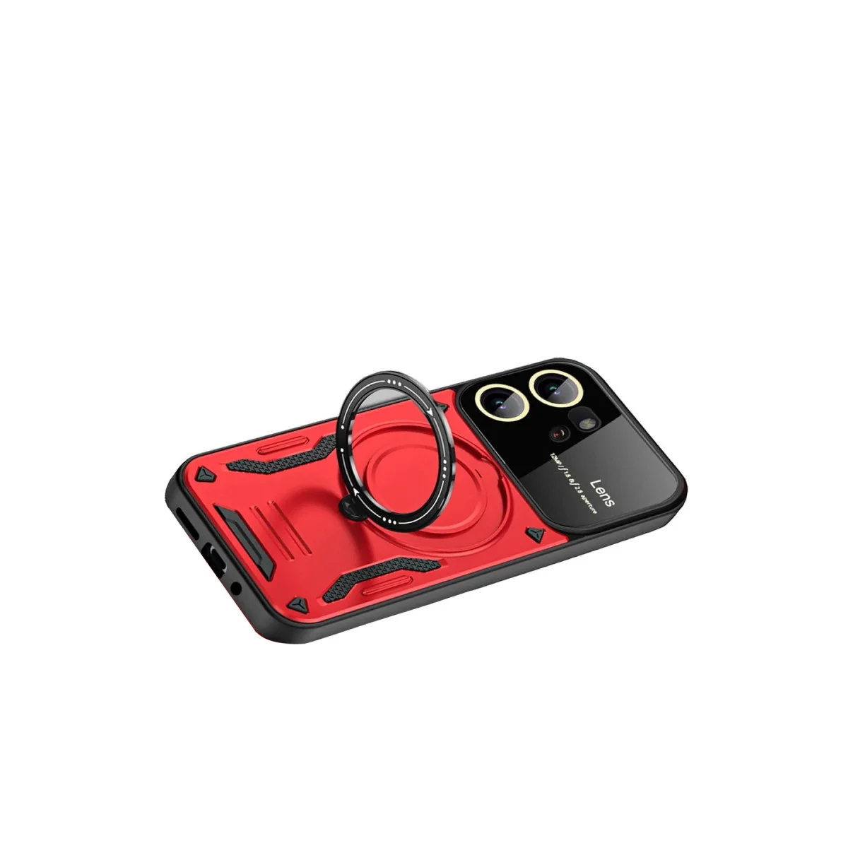 Y16 Kılıf Joy Lens Standlı Kapak - Kırmızı