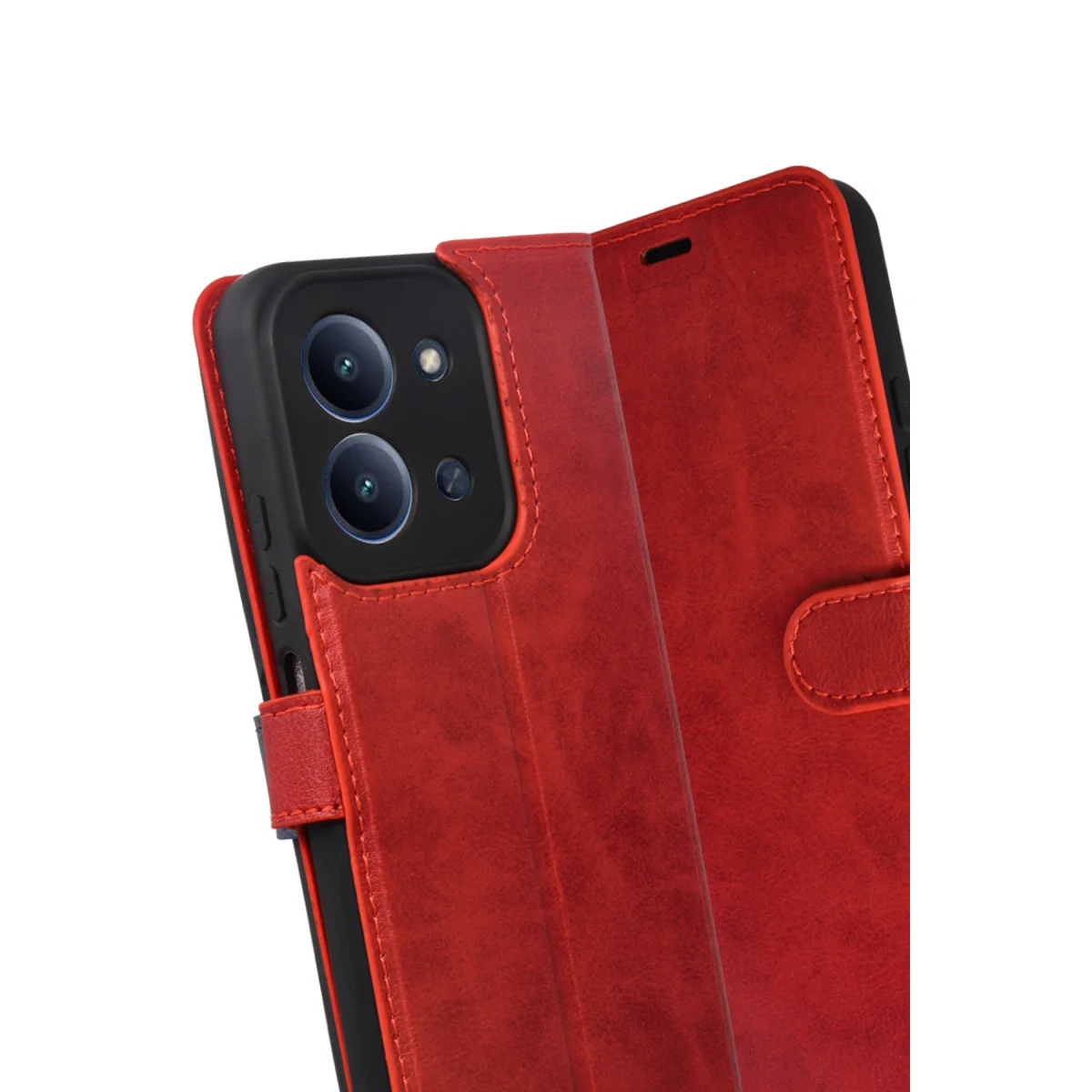 Redmi 15C 4G Trend S Plus Kapaklı Kılıf - Kırmızı