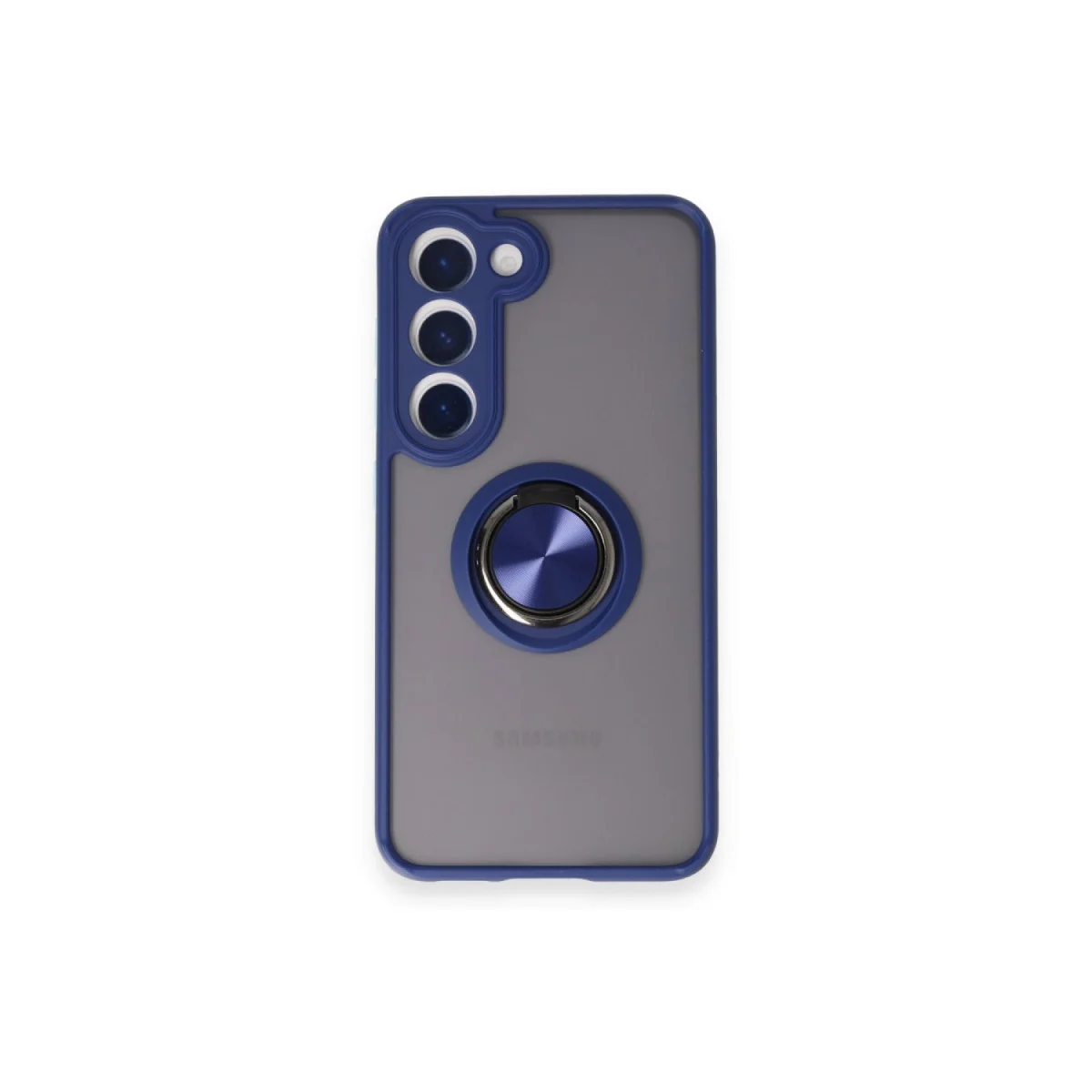 Galaxy S24 FE Kılıf Montreal Yüzüklü Silikon Kapak - Lacivert