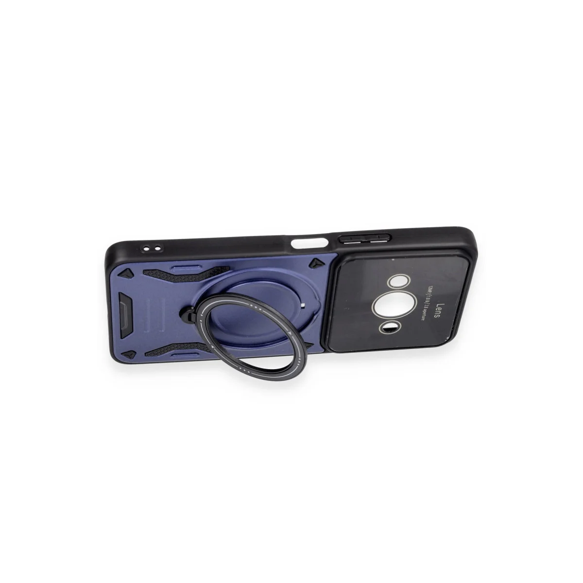 Poco C61 Kılıf Joy Lens Standlı Kapak - Lacivert