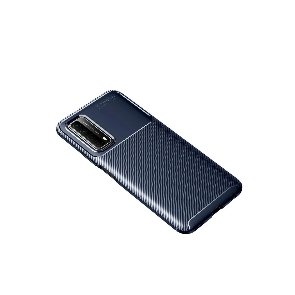 P Smart 2021 Kılıf Auto Focus Karbon Kapak - Lacivert