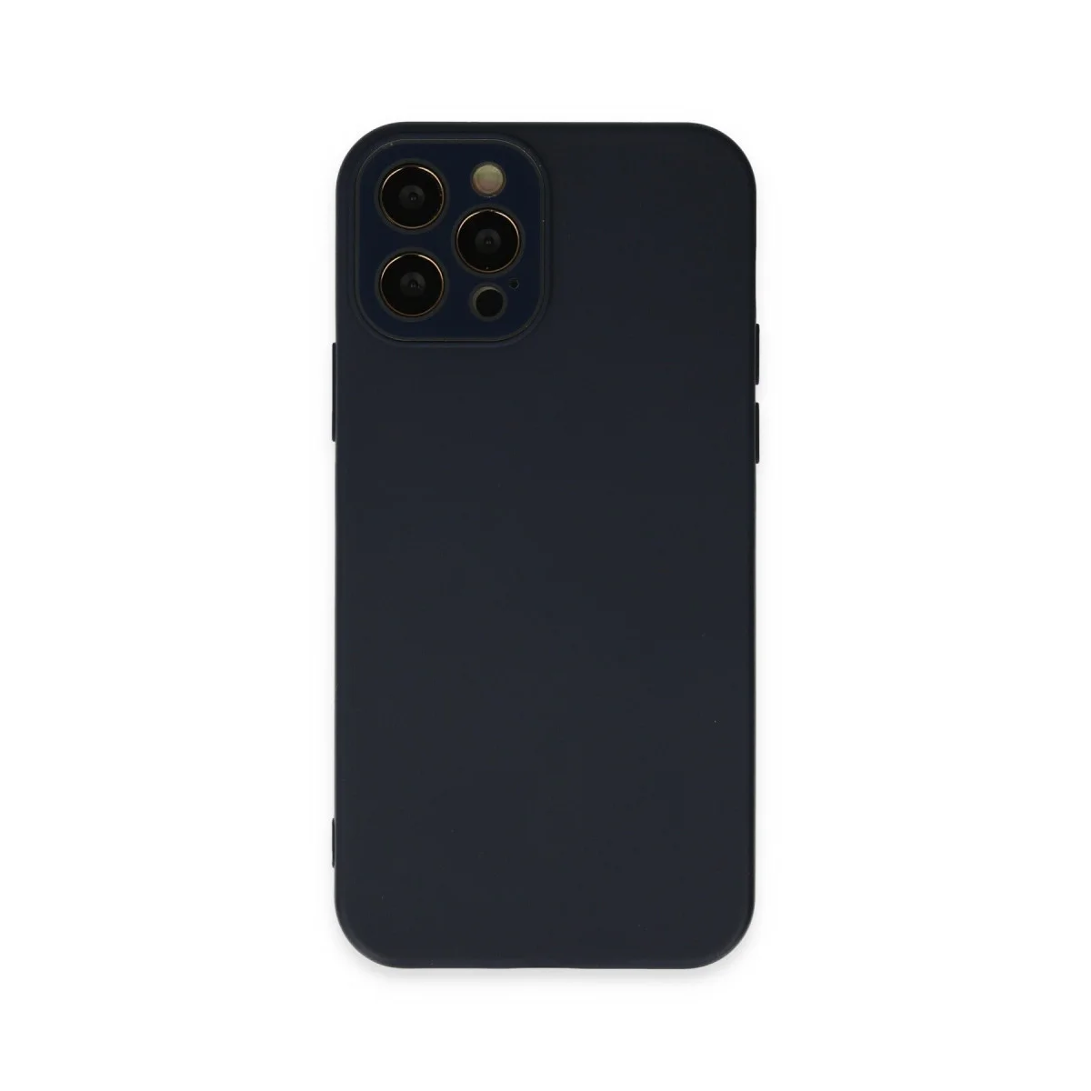 iPhone 12 Pro Max Kılıf Lansman Glass Kapak - Lacivert