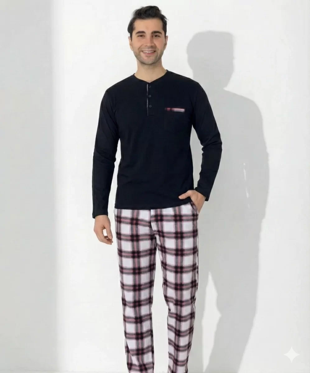 Boyraz 0401 Erkek Uzun Kol Pijama Takımı