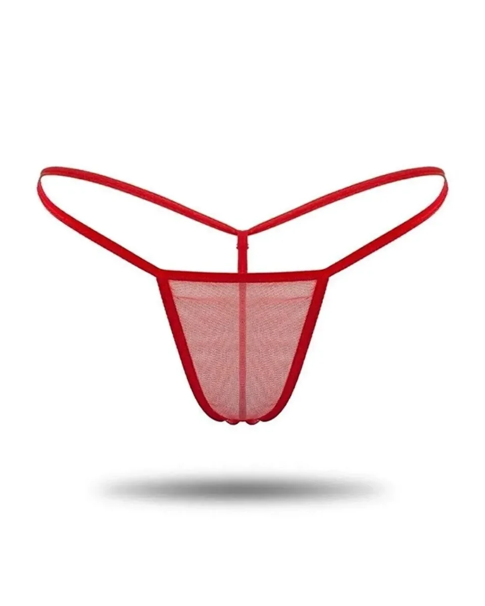 Kadın 3'lü Transparan Tül String
