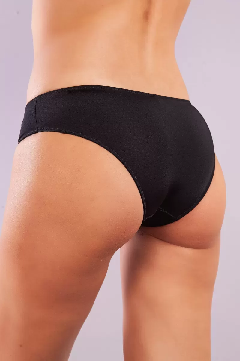 Golshan Gala Mini Slip, Kadın Dantelli Siyah Külot