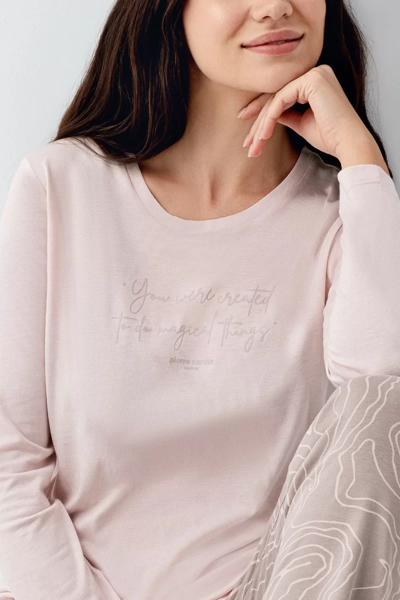 Pierre Cardin 9096-S Kadın Uzun Kol Pijama Takım