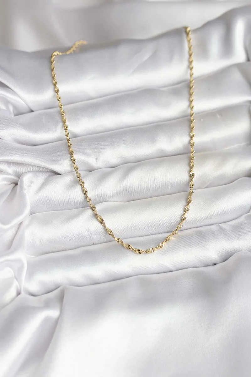 14K Gold Renk Kaplama Burgu Model CM Kadın Kolye