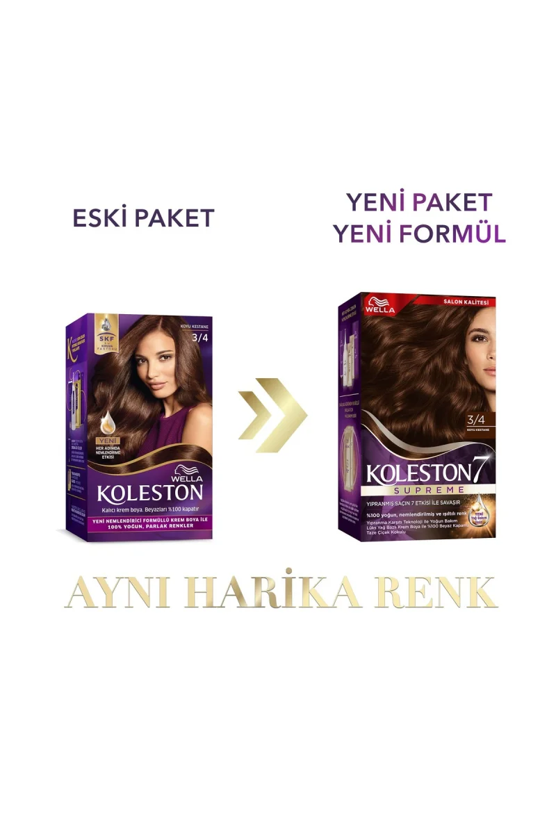 Suprime Kit Saç Boyasi & No: 3/4 Koyu Kestane