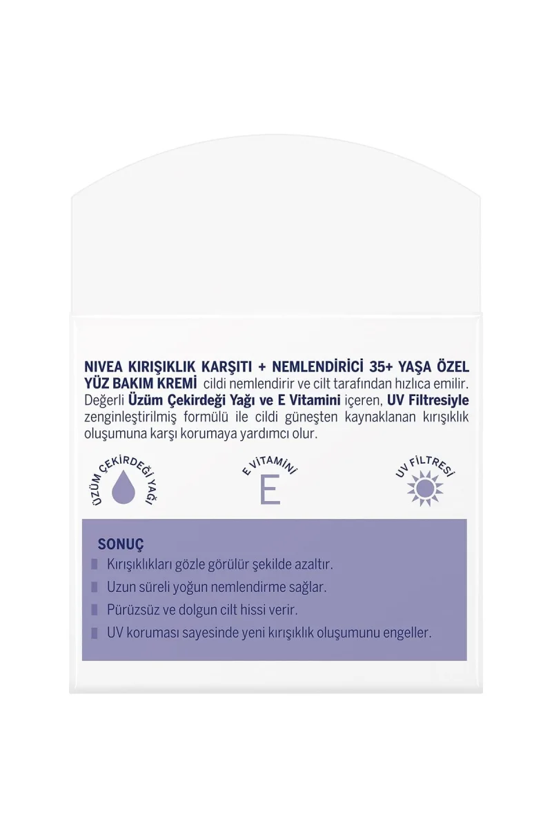 Yüz Bakim Kremi & Kırışıklık Karşıtı & Nemlendirici 35+YAŞ Gündüz Kremi 50ML