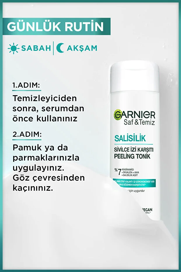 Salisilik Sivilce İzi Karşıtı Gözenek Sıkılaştırıcı Peeling Tonik