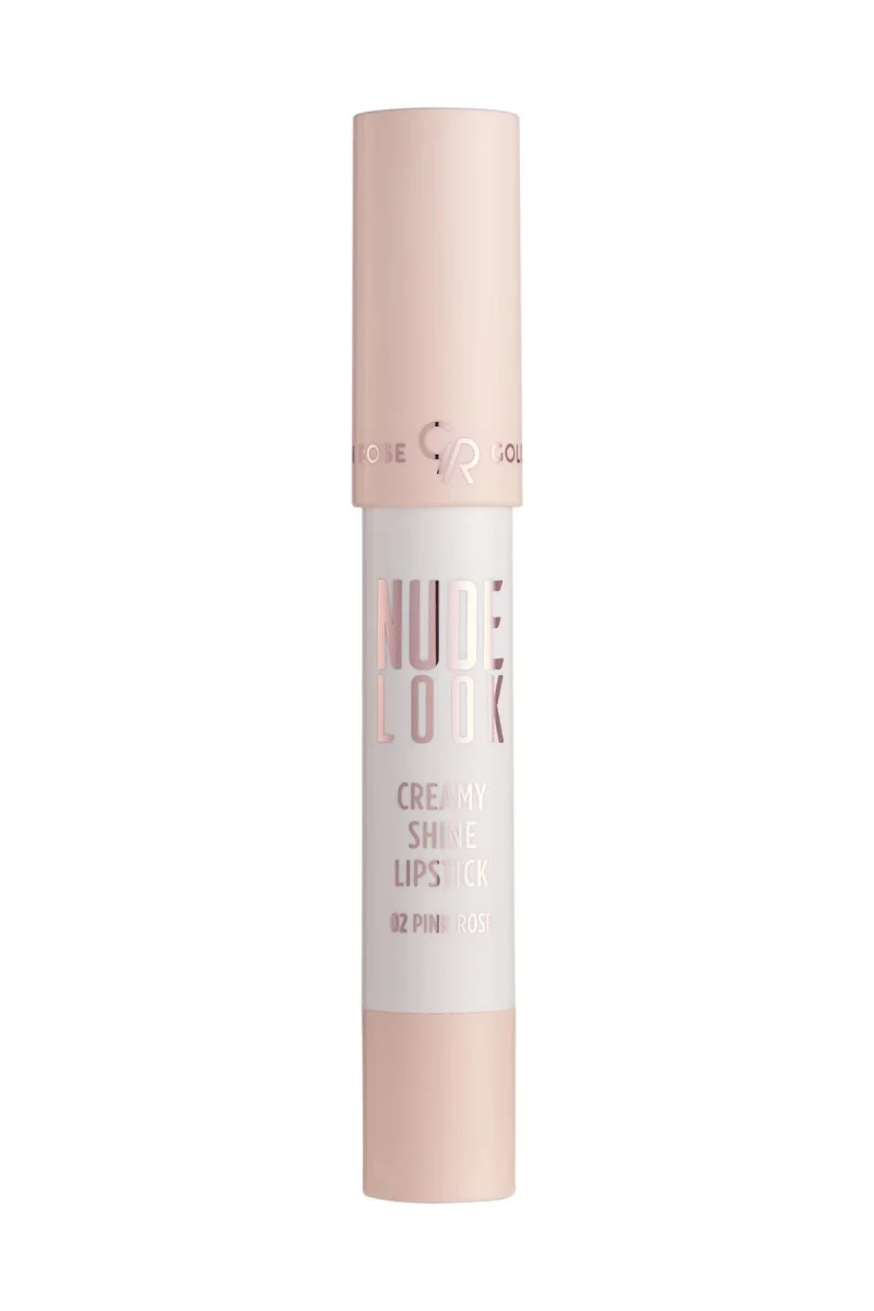 Nude Look Creamy Shine Lipstick - 02 Pink Rose - Kremsi Parlak Kalem Ruj