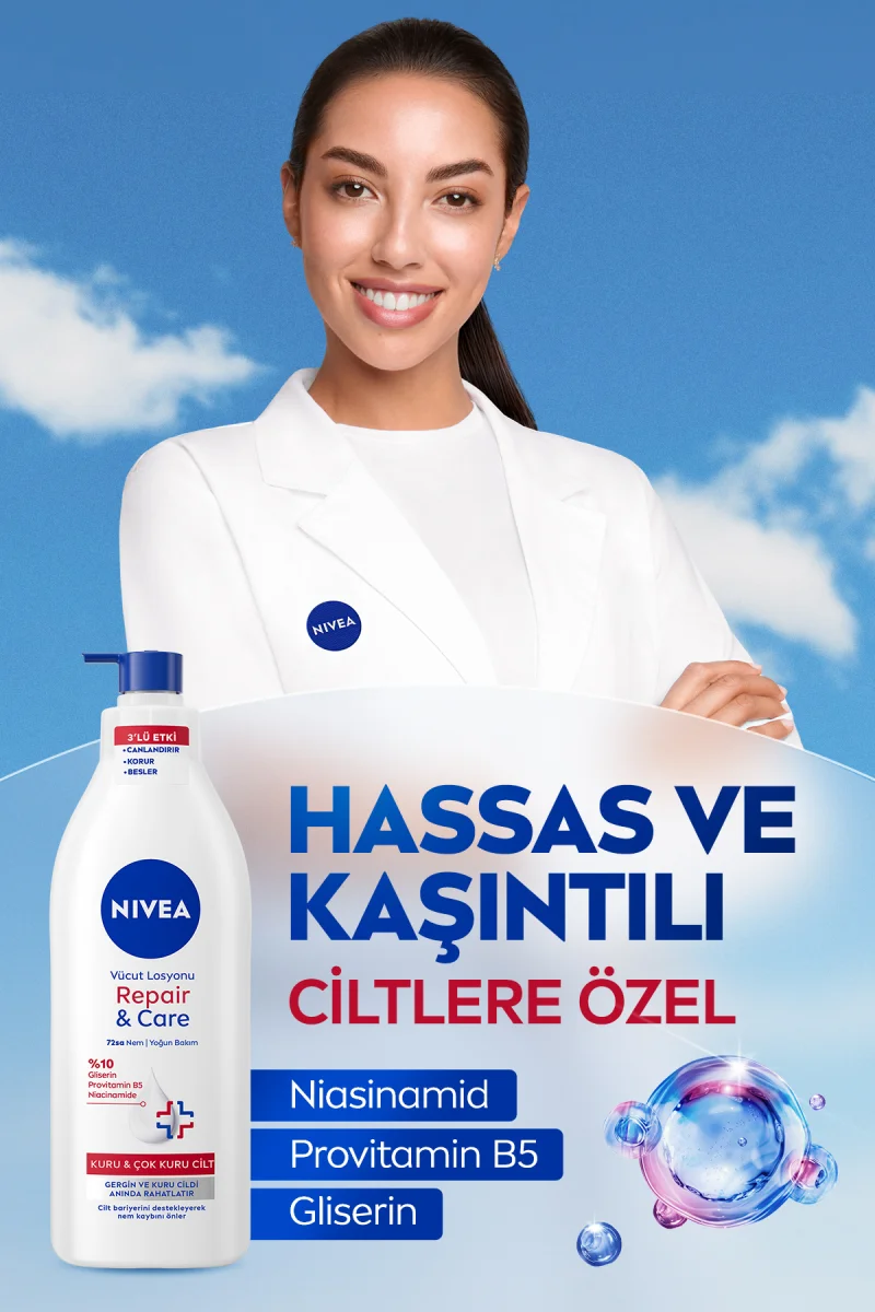 Vücut Bakim Losyonu & Repair Care Çok Kuru Ciltler İçin 72H Yoğun Bakim 400ML