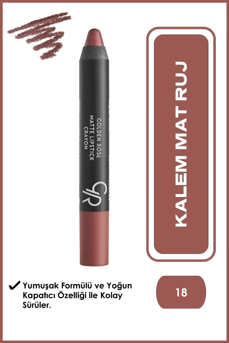 Mat Kalem Ruj - Matte Lipstick Crayon No: 16