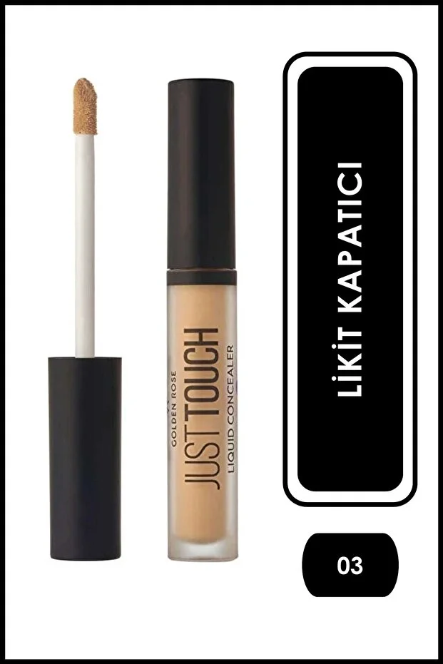 Just Touch Liquid Concealer No: 03 - Niacinamide ve Vitamin E İçerikli Kapatıcı