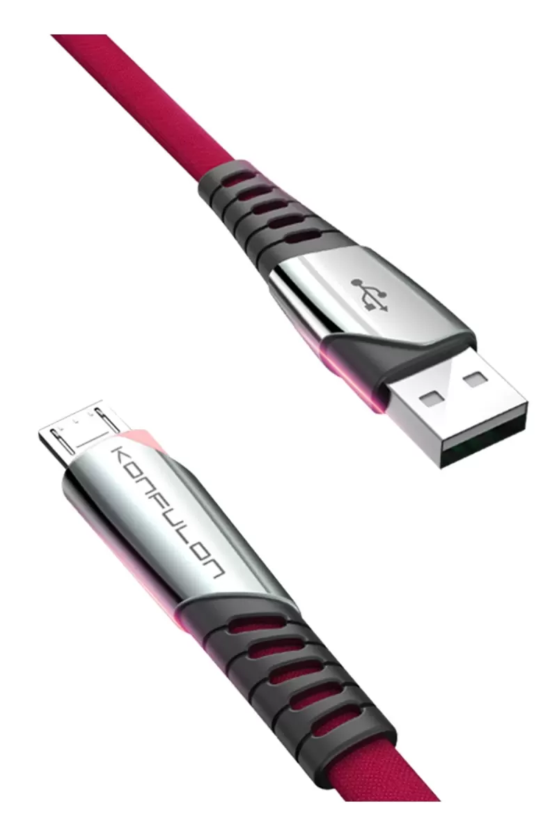 DC16 Micro USB Kablo 1M 2.4A - Kırmızı
