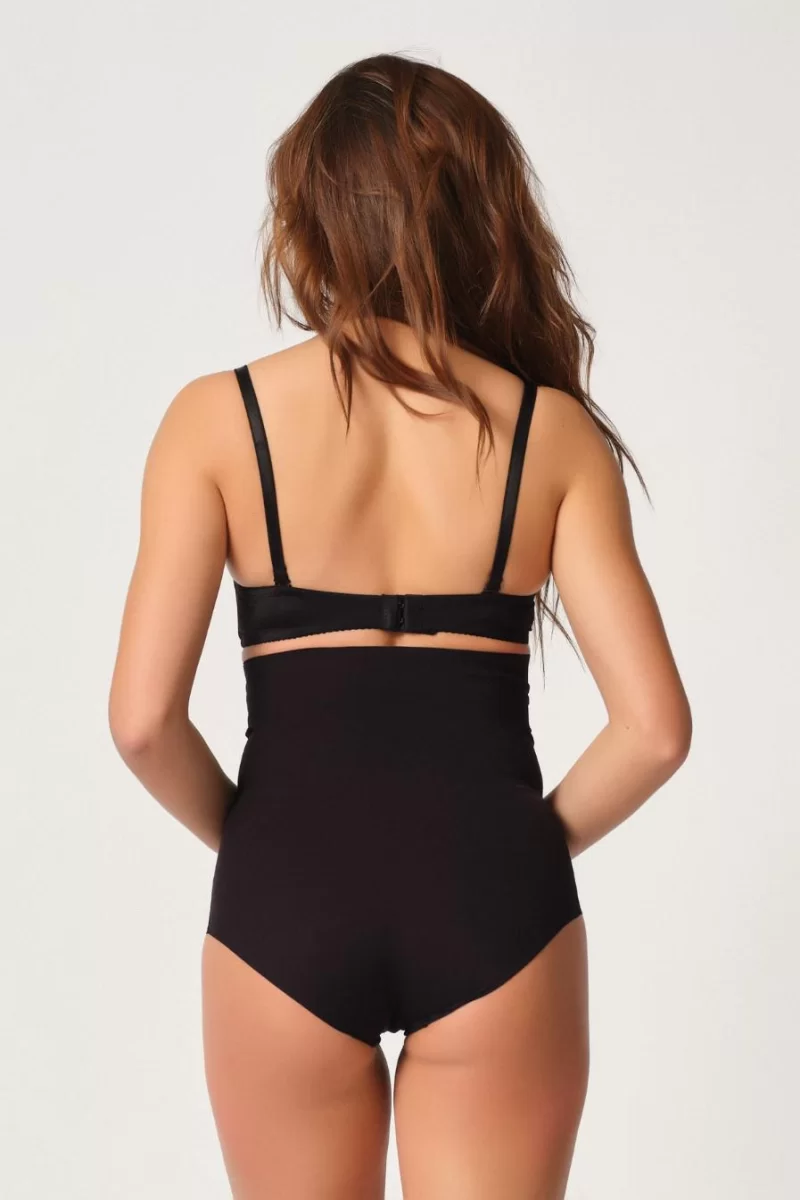 Siyah  2708 Lazer Yüksek Bel Kesim Slip Hayalet Korse