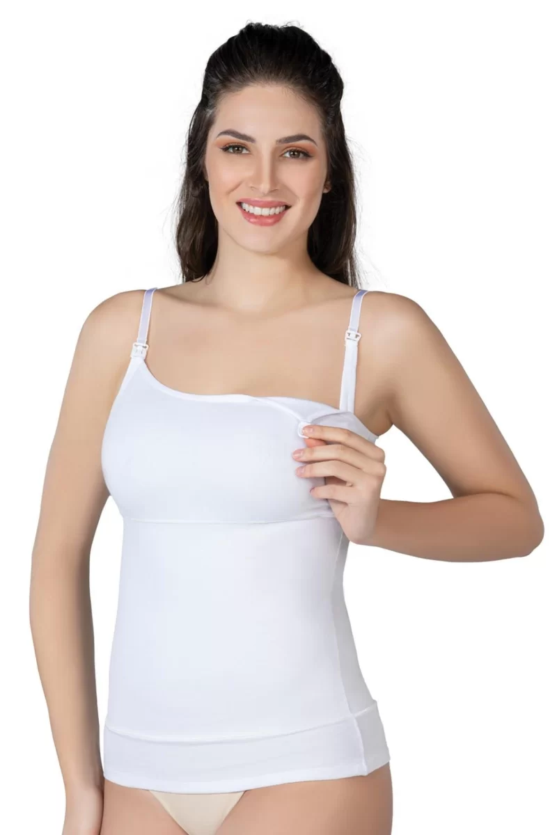 Beyaz  1402 Modal Cotton Emzirme Atlet Korse