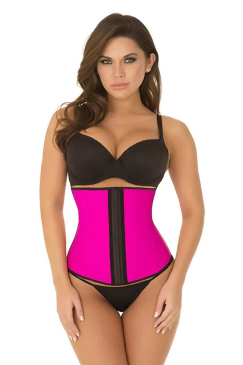 Pembe MI 9161 Terletici Agraflı Bel Korse