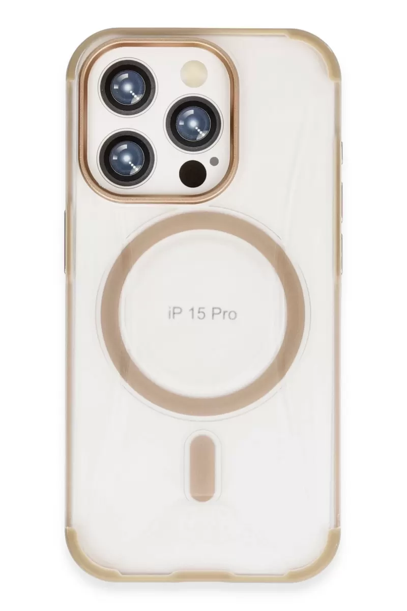 iPhone 15 Pro Hilton Magsafe Kapak - Gold
